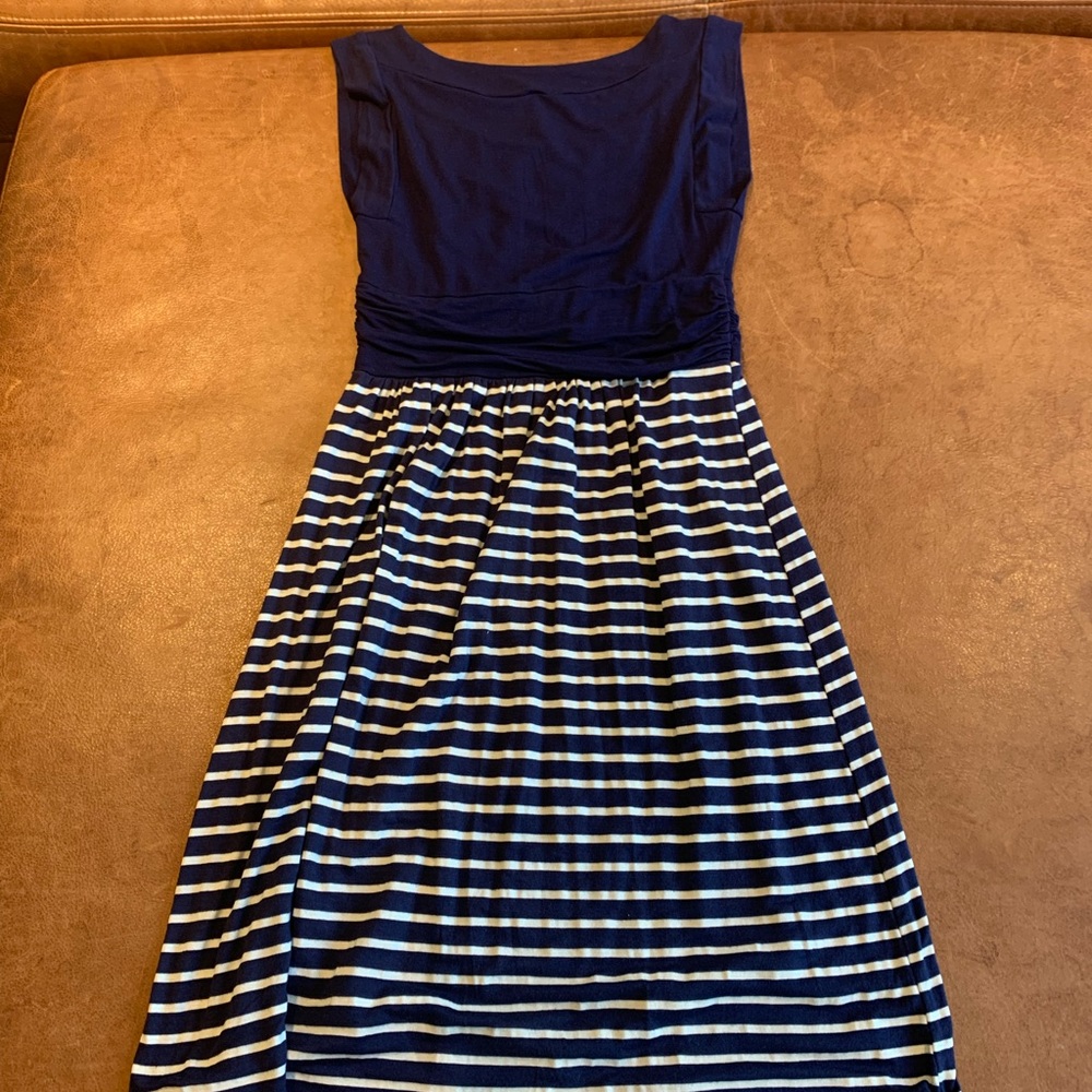 Gilli Nautical-Stripe Dress, Navy & White, Women's XS